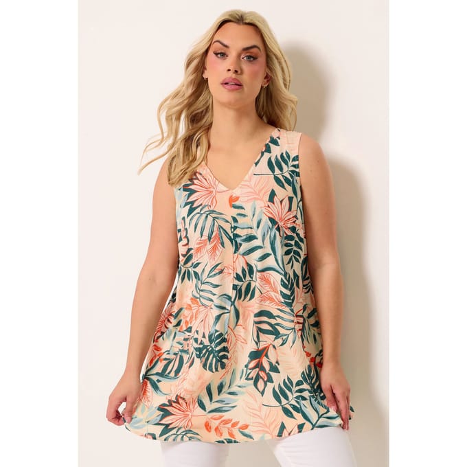 Yours Crème Tropische Cami Vesttop Size 44