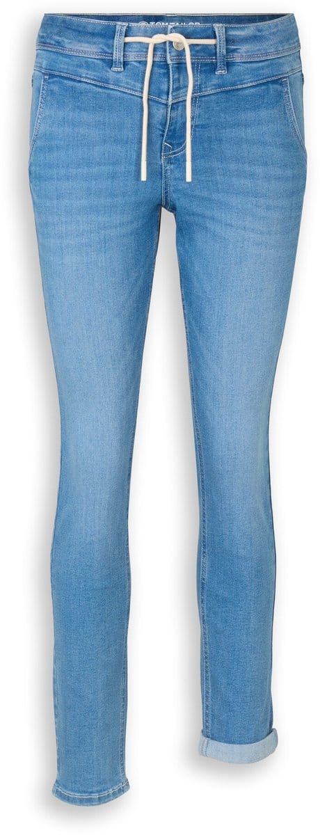 Tom Tailor - TTMAYA TAPERED stretchjeans met trekkoord - Maat 30/32 - bright blue denim