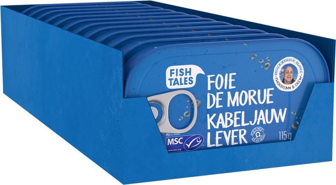 Fish Tales - Kabeljauwlever - 12 pack - 115 g - MSC