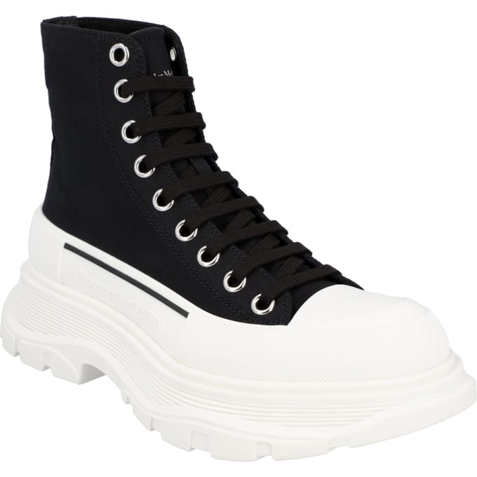 Alexander McQueen Tread Slick Boot in Zwart/Wit