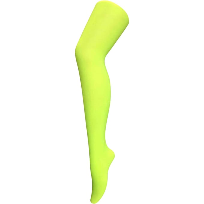 Dames 40 denier nieuwigheid kleurrijke neon panty's - Neon Geel