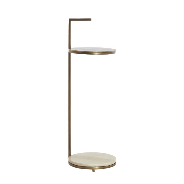 Light & Living - Bijzettafel LEDA - Ø26x76 cm - Bruin
