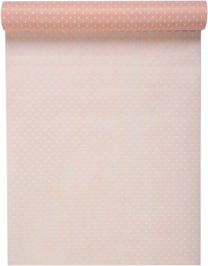 SANTEX - Roze plumetis tafelloper 30 cm x 5 m feestdecoratie