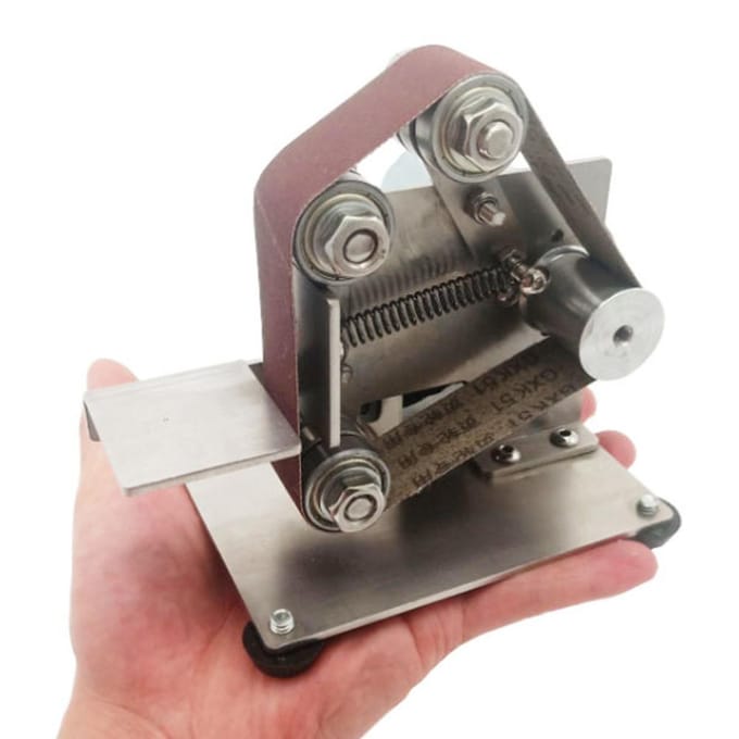 Multifunctionele slijpmachine Mini elektrische bandschuurmachine DIY polijst slijpmachine snijkanten Type4 zilver