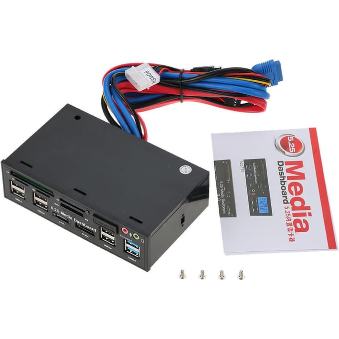 5,25  interne SATA e-SATA USB multifunctionele vijf-in-één kaartlezer white