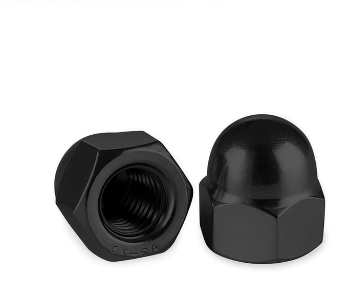 M10 RVS Cap Nuts DIN 1587 - Hex Socket Moeren voor Schroeven en Draadstangen - 10 Stuks Zwart