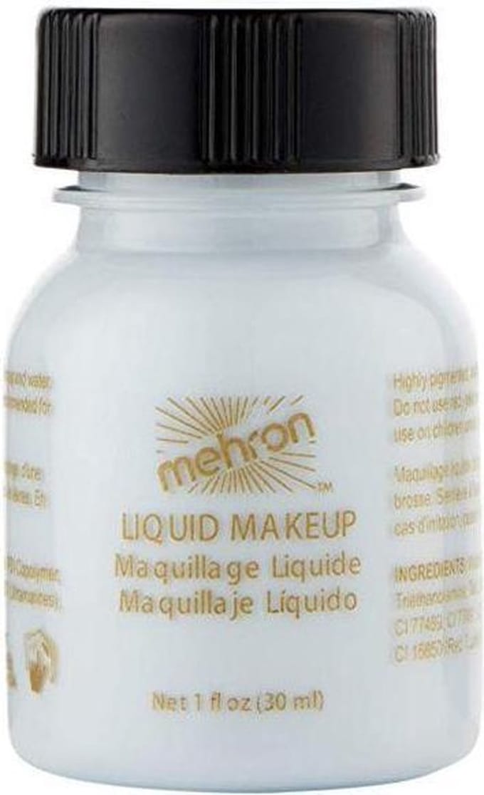 Mehron Vloeibare Schmink op Waterbasis - Wit - 30 ml