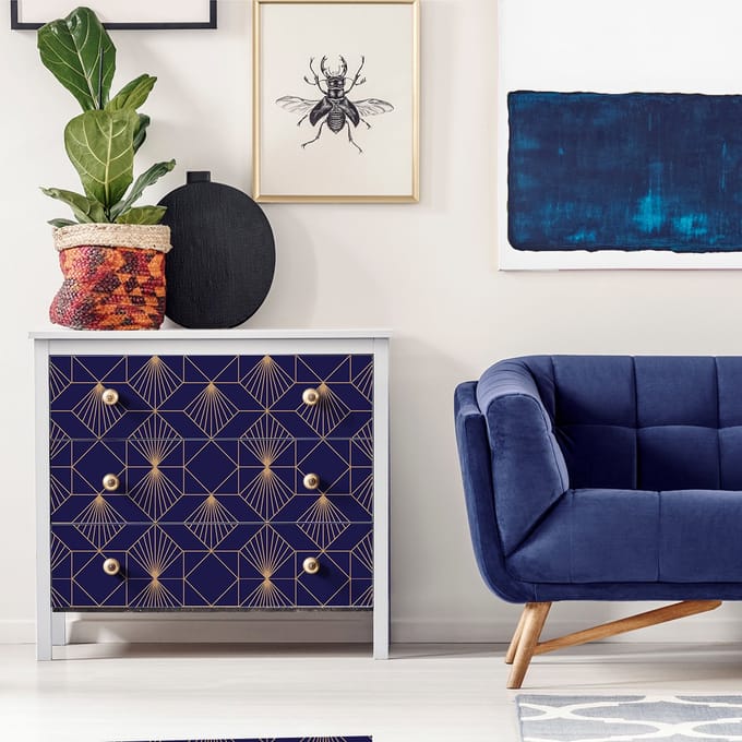 Scandinavische meubelsticker, Detrich-stijl, 40 x 60 cm