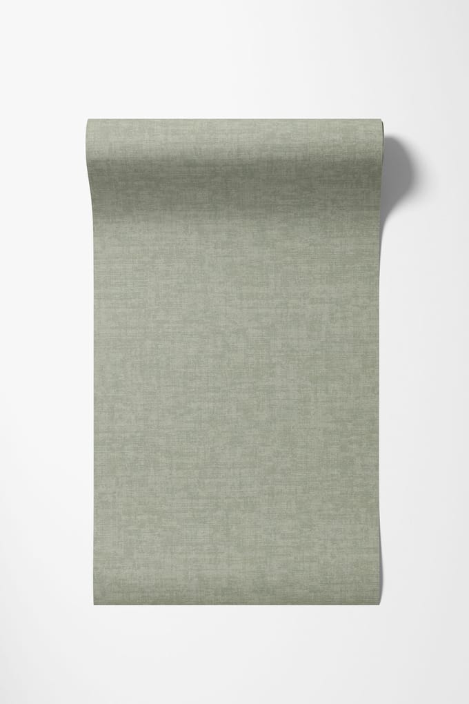 Dutch Wallcoverings - Vliesbehang - Linen & Textures - uni groen - VT10014