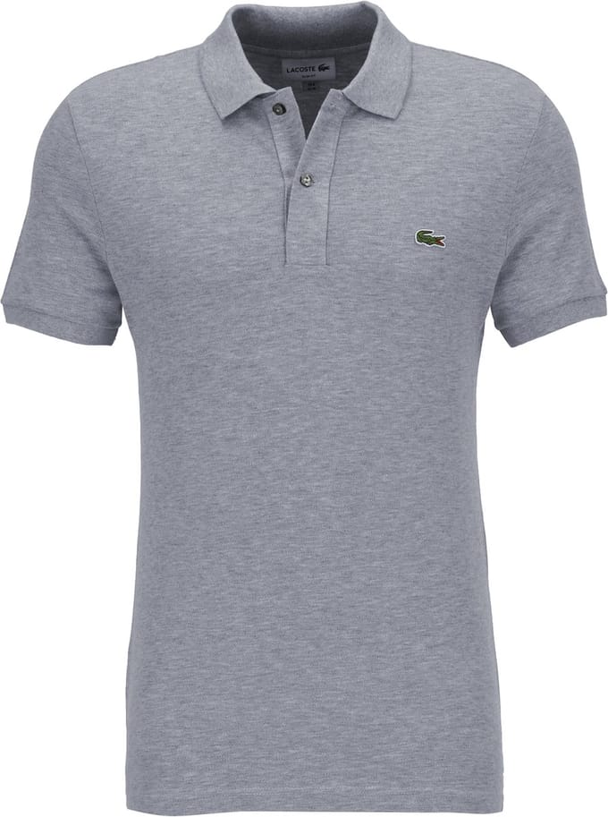 Lacoste Slim Fit polo - rotsgrijs melange