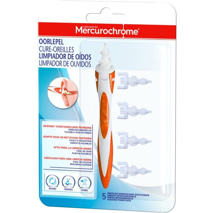 Mercurochrome Herbruikbare Oorlepel 1 Stuk