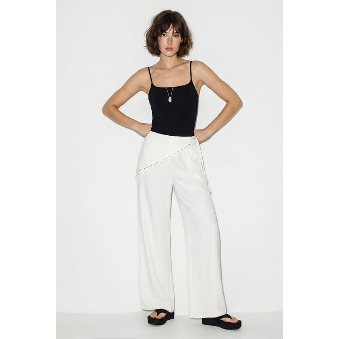 Brede Pijpen Pull-On Broek