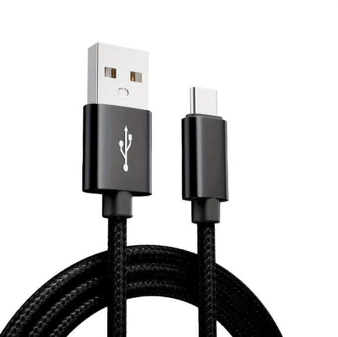 USB naar USB C Kabel - Snellader - USB C Data en Oplaadkabel - 3 Meter - Geschikt voor Samsung & iPhone - Zwart