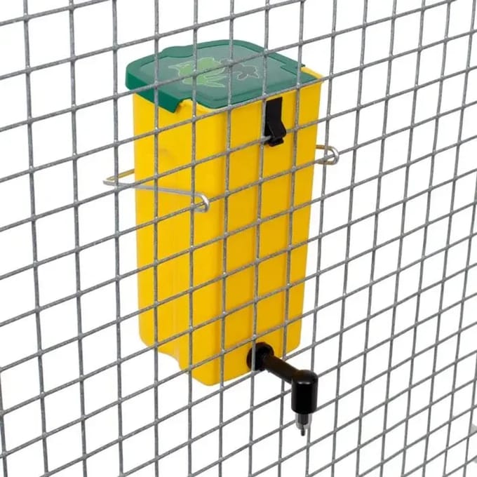 Knaagdier drinknippelfles met ophangclip 1 liter | nieuw model Geel