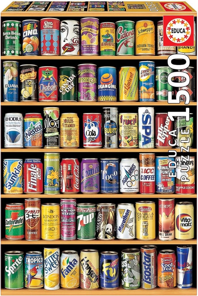Puzzel Soft Cans 1500 Stukjes - Hoogwaardige Materialen en Inclusief Puzzellijm