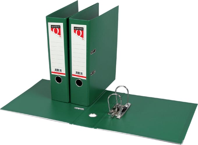 Ordner Quantore - A4 - 80mm breed - PP kunststof - groen