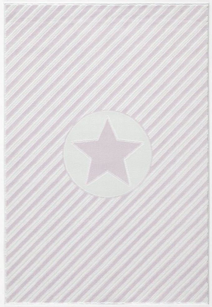 Livone Tapijt 120 cm x 180 cm Happy Rugs Decostar Roze - Wit