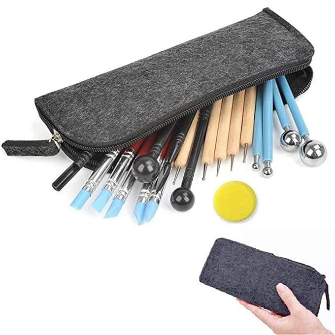 25 stks Polymeer Klei Gereedschappen Boetseerklei Beeldhouwen Gereedschap Kit Keramisch Aardewerk Carving Gereedschap Inclusief 25pcs Set black