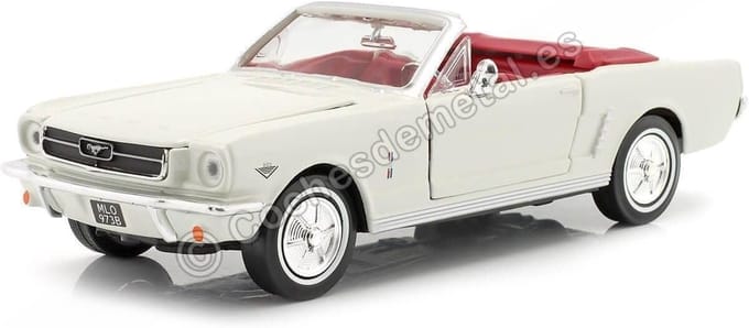 Diecast Modelauto 1:24 Classic Mustang Cabriolet Wit Filmversie - Gegoten Metaal