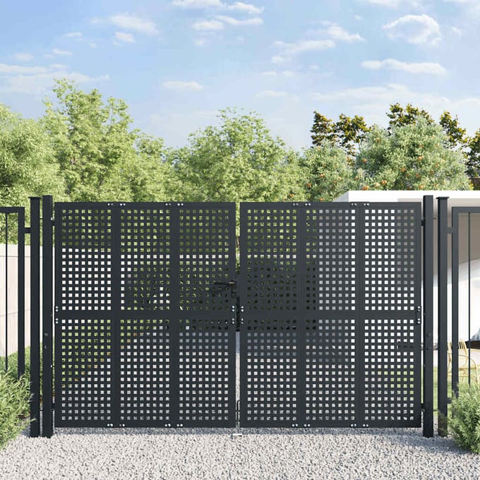 Portail de jardin Anthracite 300 x 200 cm Acier