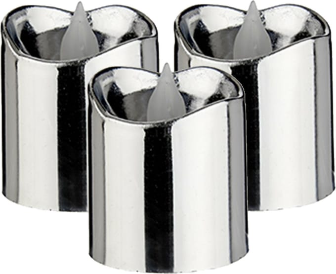 Gift Decor - LED waxinelichtjes - 15x - zilverkleurig - incl. batterij