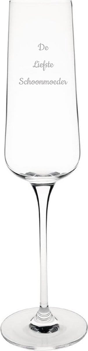 Gegraveerde Champagneglas 27cl De Liefste Schoonmoeder