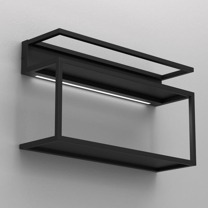 Luminex Wandlamp, zwart, staal, 60 cm lang, 1 x LED