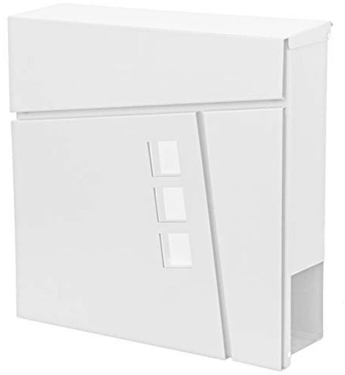 Wandbrievenbus met Krantenvak - Gepoedercoat Wit, Moderne en Functionele Brievenbus