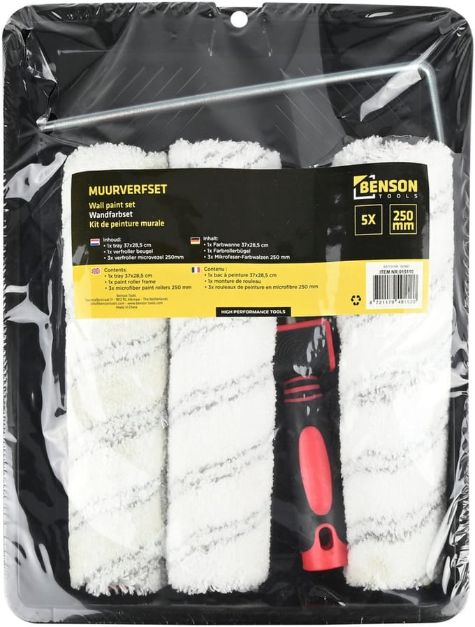 Benson Muurverfset 250 mm - 5 delig