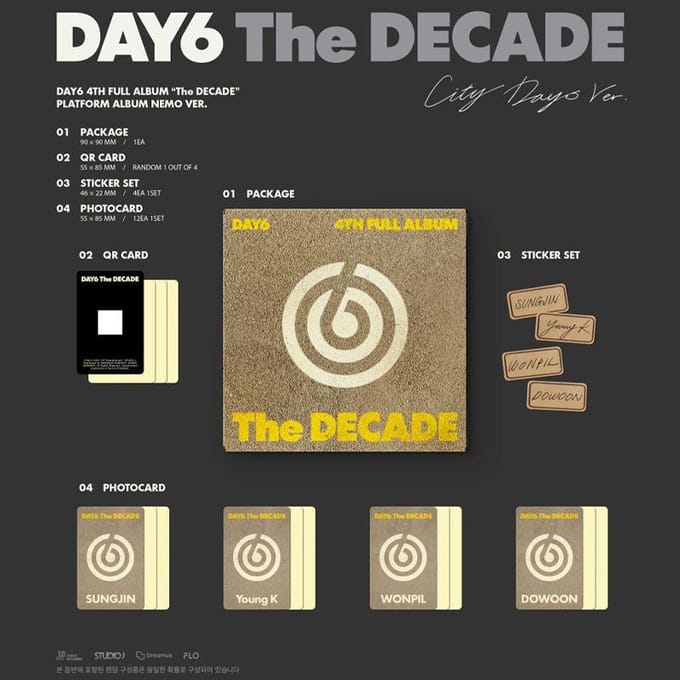 DAY6 – Het DECENNIUM (Platform Album Nemo Ver.) Random 1pcs red