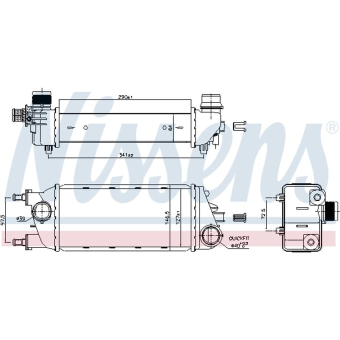 Intercooler NISSENS 96267