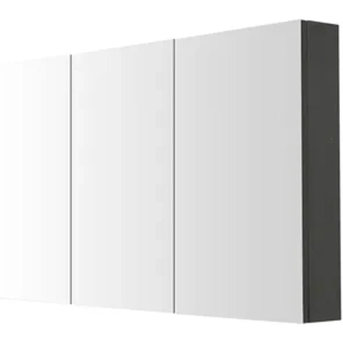 Aquazuro Spiegelkast Arezzo 120cm Donkergrijs