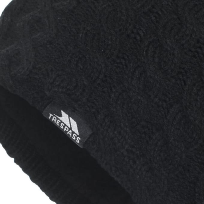 Trespass - Dames Kendra Beanie Muts (Zwart)