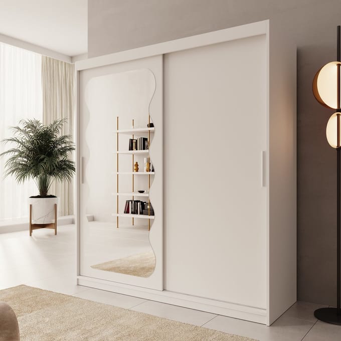 Meubella - Sentoji - Kledingkast - Wit - 180x62x200 cm