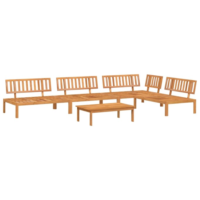 vidaXL 5-delige Loungeset pallet massief acaciahout