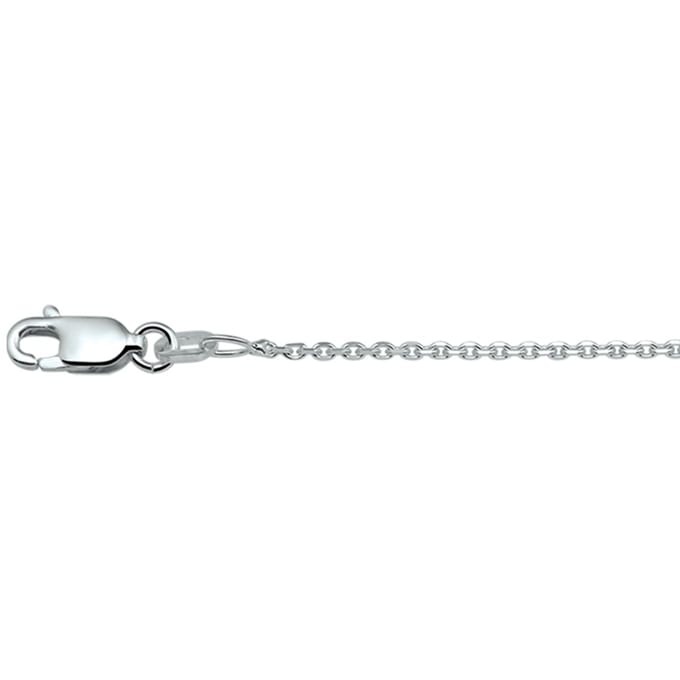 Zilveren Collier anker gediamanteerd 1 1018802 50 cm