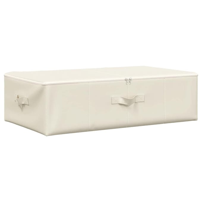 vidaXL - Opbergbox - 70x40x18 - cm - stof - crèmekleurig
