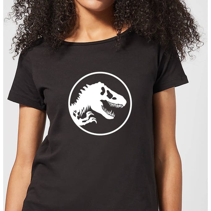 Jurassic Park Circle Logo Women's T-Shirt - Black - S