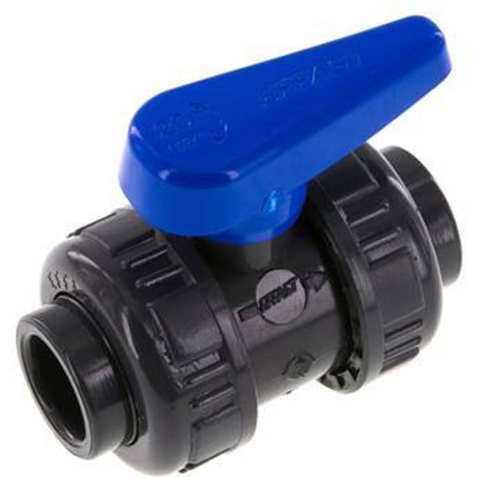 PVC 2-weg Kogelkraan Dubbele Wartel 20 mm Sok EPDM