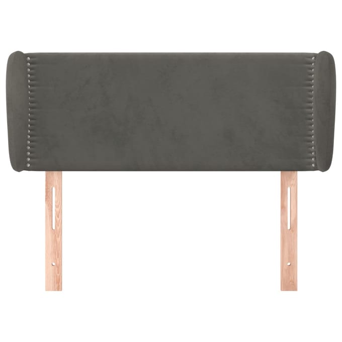 vidaXL - Hoofdbord - met - randen - 93x23x78/88 - cm - fluweel - donkergrijs