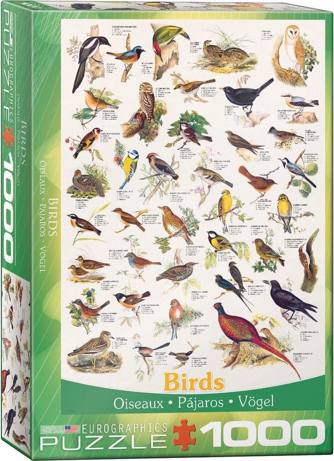 Eurographics - Vogels [Birds] - 1000 stukjes 48×68cm (b×h) - Legpuzzel