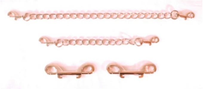 2 Gouden Kettingen en 2 Haken - BDSM - Handboeien - Bondage
