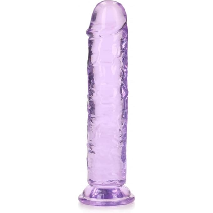 RealRock by Shots Rechtdoor Realistische Dildo met Zuignap - 7'' / 18 - Paars - 18 cm
