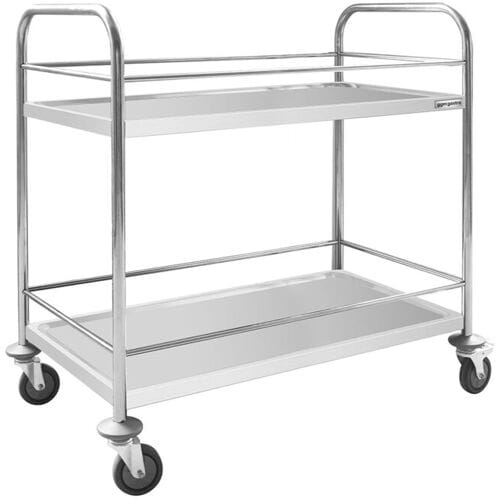 GGM Gastro Servierwagen - 845x525mm - mit 2 Abstellflächen & Verstrebung