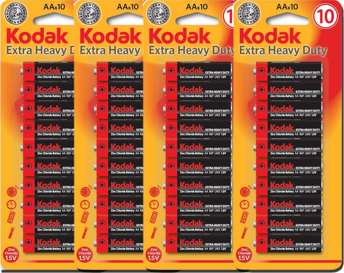 Kodak AA Batterijen Extra Heavy - Penlite - 40 Stuks