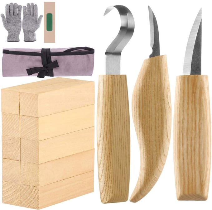 NBAP® Houtsnijset - Houtsnijden - Woodcarving - Natuurlijk