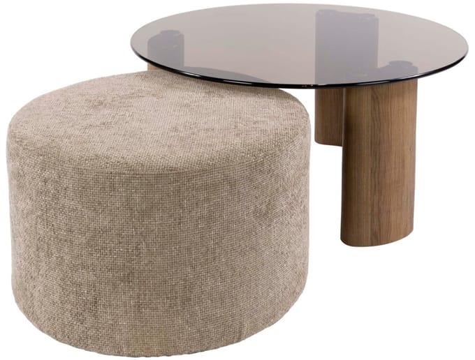 AnLi Style Salontafel Tinto poef set/2
