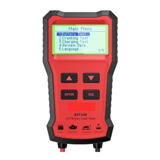 BST100 Testeur de Cellules 12V Testeur d'Accumulateur Auto Testeur de Cellules de Stockage Auto rouge