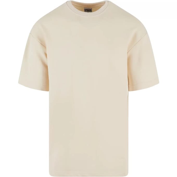 Urban Classics - Light Terry Crew Heren Tshirt - 5XL - Beige