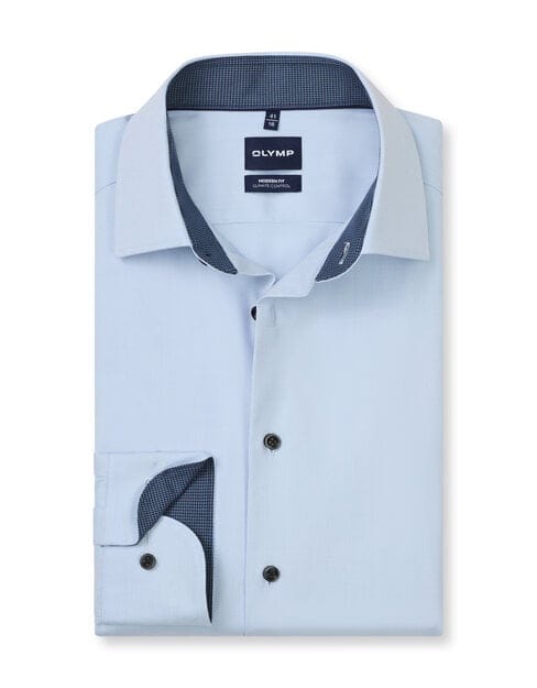OLYMP Luxor 24/Seven Overhemd, Modern Fit, New Kent, Bleu